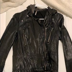 Gently worn free people leather jacket
